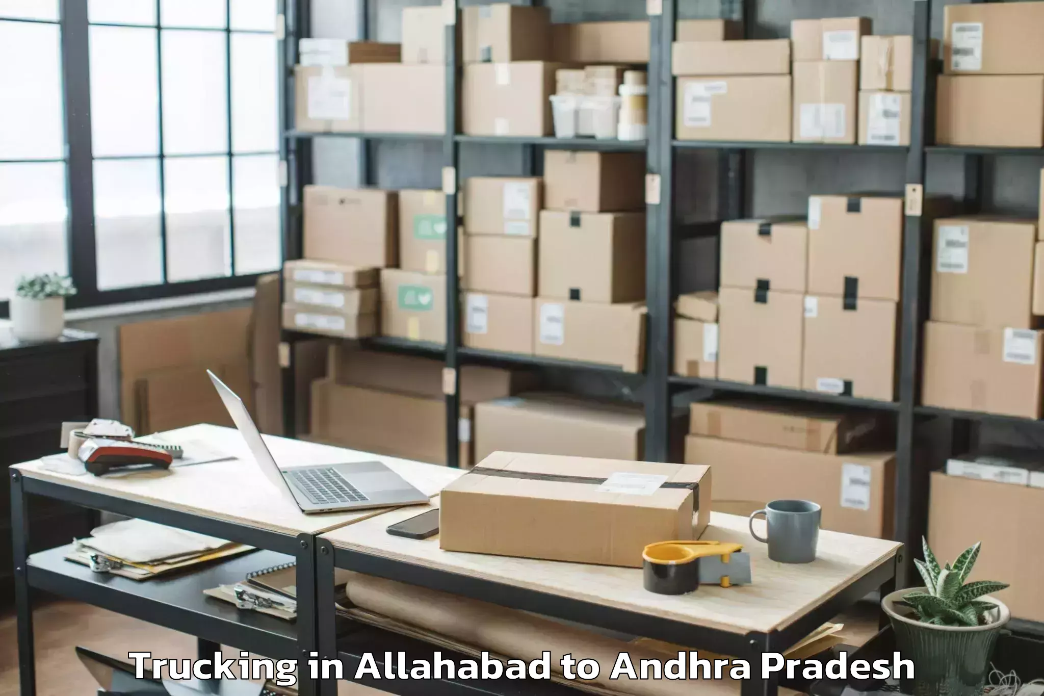 Professional Allahabad to Nidamanur Trucking